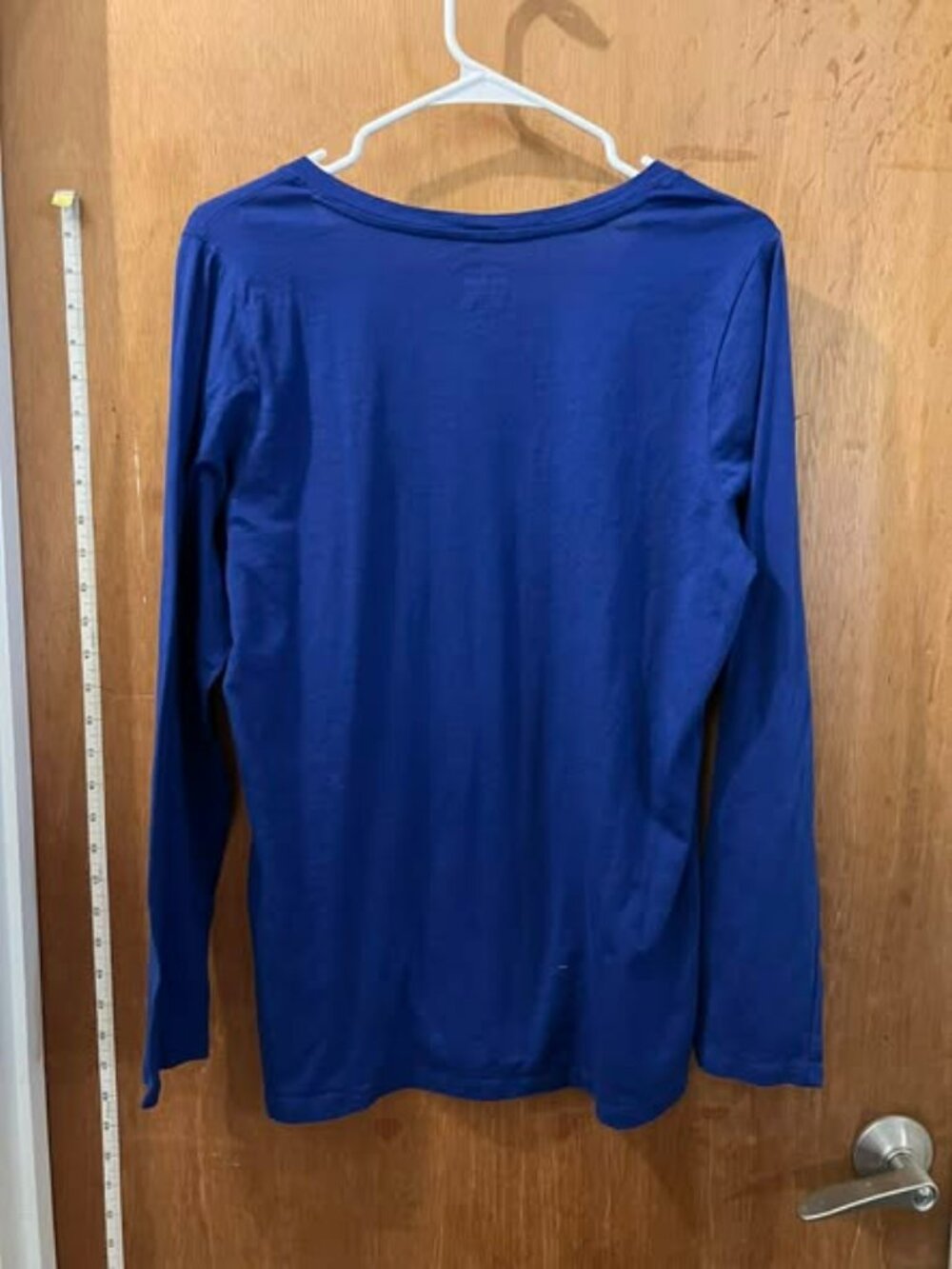 Size 3X - Active Basic - Royal Blue Long Sleeve Knit Pullover - Picture 4 of 5